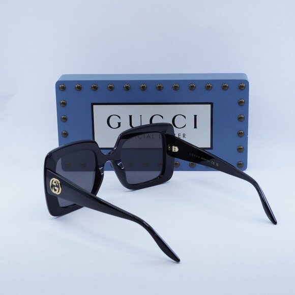 Gucci GG0896S 001 Square Sunglasses - Black/Grey - Picture 9 of 10